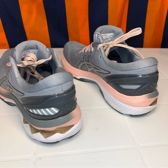 Asics Gel-Kayano 27 Women's Size 8.5 Running Shoes Gray Pink low top lightweight - Picture 3 of 9